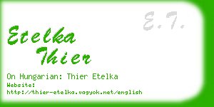 etelka thier business card